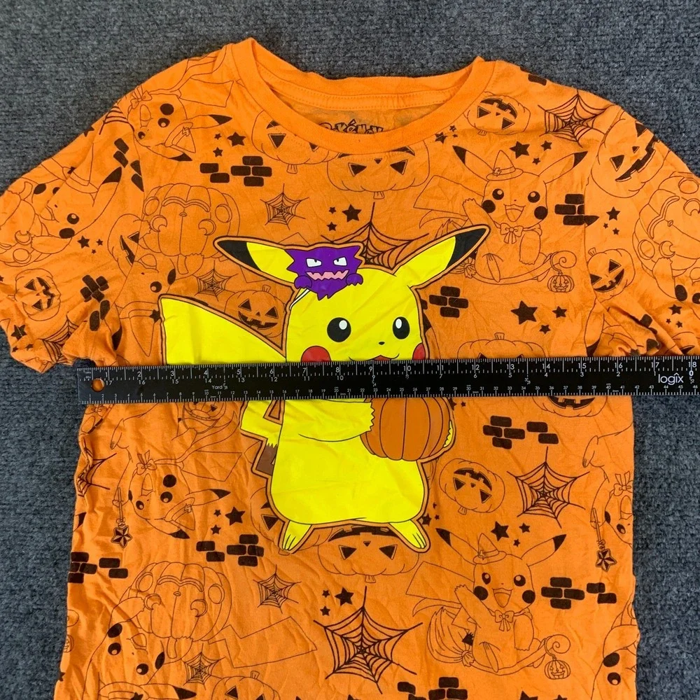 Hybrid Apparel Pokemon Pikachu Halloween T-Shirt Boys XL Orange Graphic Cotton